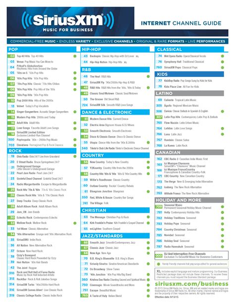 sirius xm radio channels|sirius xm radio channels listing.